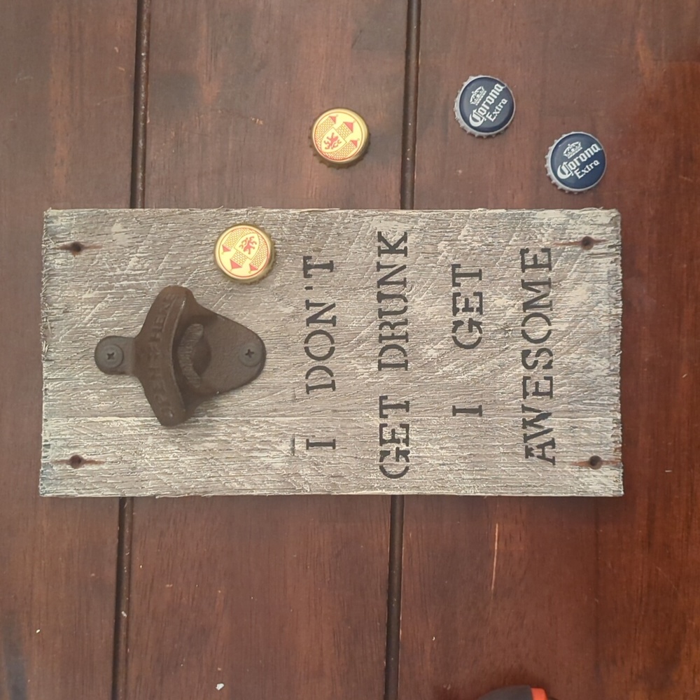 Bottle Opener - Rustic Barnwood Sign